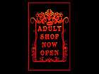 180085R LED Adult Shop Now Open Light Sign KOU18