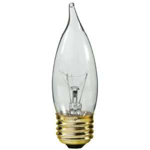 Halco 2015   40 Watt Light Bulb   CA10   Clear   Bent Tip   3000 Life 