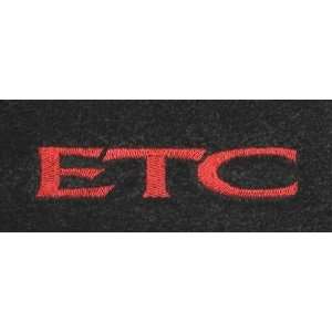   Luxury Cruiser Mat Color Ebony Mat Logo ETC Letters Embroidery   Red
