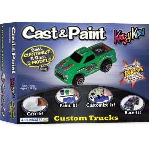  Cast & Paint Krazy Kars Cutom Trucks with Blo Pens Toys 
