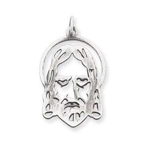  Sterling Silver Antiqued Holy Face of Jesus Charm Jewelry