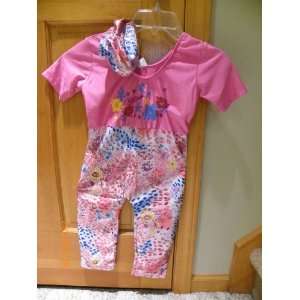  Conservative girls pink swimming suit size 10 12 