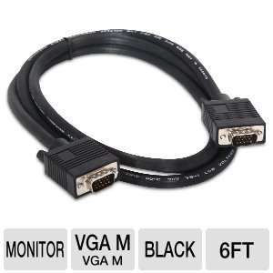  PowerUp 6ft VGA M/M Monitor Cable Electronics