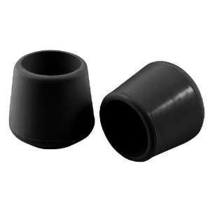   4440795N 4 Count 1 1/8 Soft Touch Rubber Hi Tip Chair Tip, Black