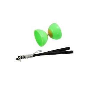 Diabolo Green Juggling Spinning Chinese Yoyo with Hand Sticks, Green 
