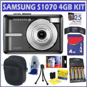  Samsung S1070 10.2 Megapixel Digital Camera (Black) + 4GB 
