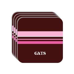 Personal Name Gift   GATS Set of 4 Mini Mousepad Coasters (pink 