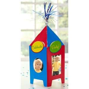  Lets Party By Primary Birthday Photo Table Tents 