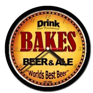  BAKES beer and ale wall clock 