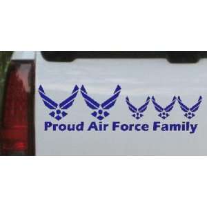12in X 3.7in Blue    Proud Air Force Stick Family 3 Kids Stick Family 
