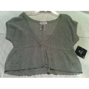   Silver Knitted Short Sleeved Cardigan   Size M/10 12yrs Toys & Games