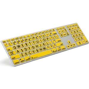  Apple Keyboard   Large Print Yellow Keys with Black Print 