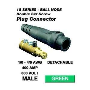  Leviton 18D24 G Male Plug, Detachable, Double Set Screw, 1 