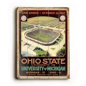  University of Michigan VS Ohio State University Wood Sign 