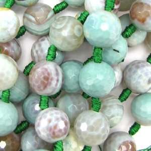  16mm faceted ite blue agate round beads 8 strand 