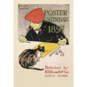  Poster Calendar 1897 16X24 Canvas Giclee