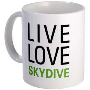  Live Love Skydive Skydiving Mug by  Kitchen 