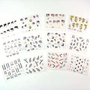   Easy Nail Art Stickers Decals Bundle Kit   Made in Japan High Quality