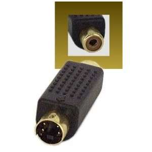  IEC SVHS MD04 Male to Composite RCA Female Adapter 