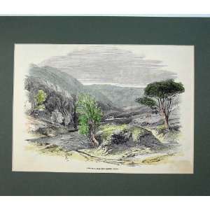  1850 Hand Coloured Print View Glen Tilt Marble Lodge