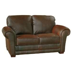  Luke Leather Mark Loveseat and Chair