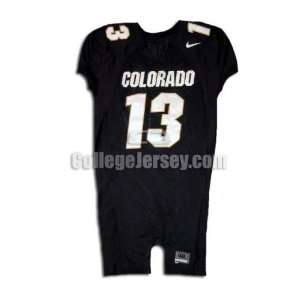  Black No. 13 Game Used Colorado Nike Football Jersey 
