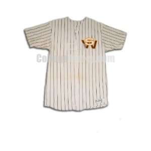  White No. 13 Game Used Texas State Powers Baseball Jersey 