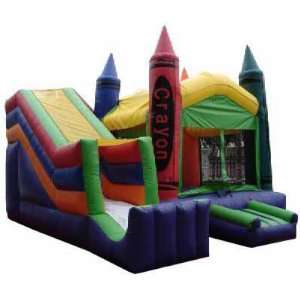   in 1 Crayola Obstacle Course Inflatable Bounce House 
