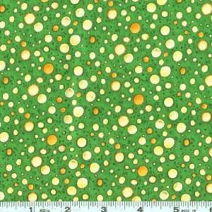  45 Wide Giddyup Kids Polka Dots Green Fabric By The Yard 