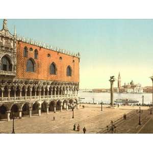 Vintage Travel Poster   The Doges Palace and the Piazzetta Venice 
