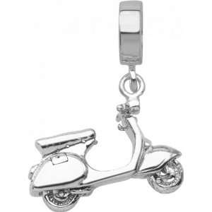 Persona Sterling Silver Motor Scooter Dangle Charm fits Pandora, Troll 