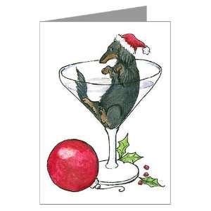  Longhaired Martini Weenie Dog Christmas Cards 10 Dachshund 