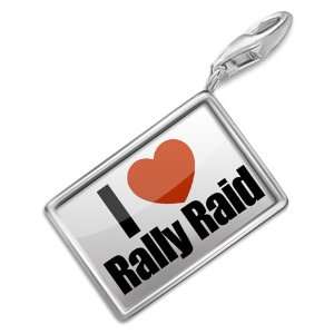  FotoCharms I Love Rally Raid   Charm with Lobster Clasp 