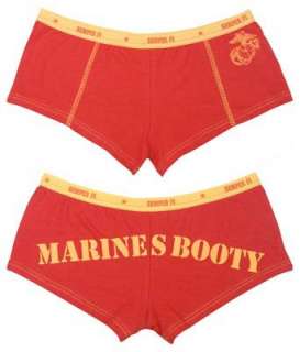  Womens Red Marines Booty Shorts Clothing