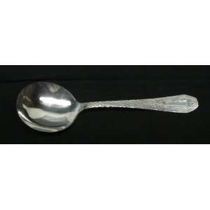 SEB Silverplate Hammered Pattern Cupping Spoon