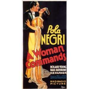  A Woman Commands (1932) 27 x 40 Movie Poster Style A