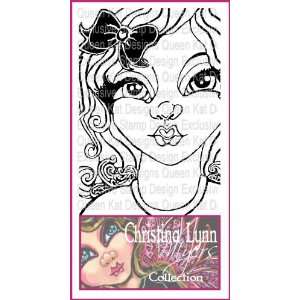  Cutie Beauty Girl Unmounted Rubber Stamp 