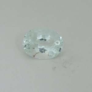    Aquamarine Light Blue Facet Oval 3.63 ct Natural Gemstone Jewelry