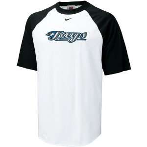  Nike Toronto Blue Jays White Rolling Raglan T shirt 