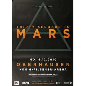  30 Seconds to Mars   Live Mars 2010   CONCERT   POSTER 