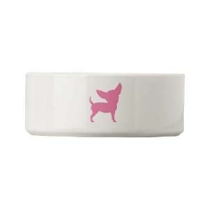  Pink Funny Cute Chihuahua Pets Small Pet Bowl by  
