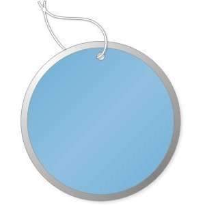  #6 (2¼ circle)   Blue Metal Rim Key Tags (pre strung 