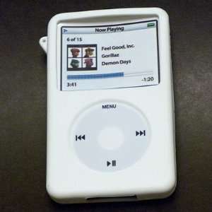  White Silicone Skin Case For Apple iPod classic 160GB 
