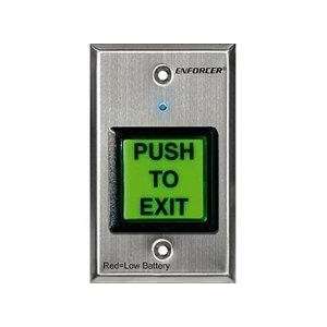    Exit Plate With Built Inch RF Transmitter Dual Colored LEDs 315mhz