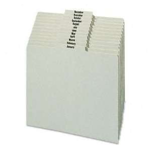  Recycled Top Tab File Guides Monthly 1/3 Tab Electronics
