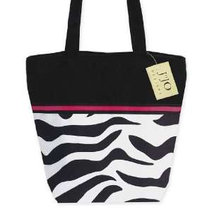 Black, White, Hot Pink, and Zebra Handbag (Great for Diaper Bag, Tote 