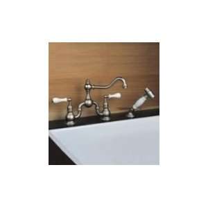 Herbeau 3327 63 60 Royale 2 Hole Kitchen Faucet w/Wooden Lever Handles 