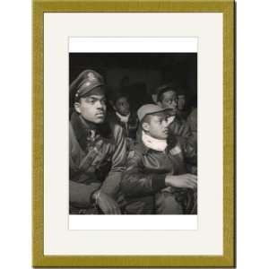 Gold Framed/Matted Print 17x23, Members of the 332nd Fighter Group 