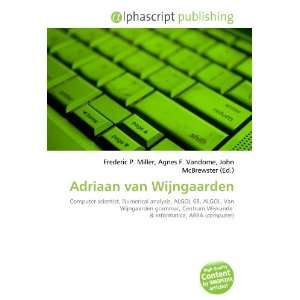  Adriaan van Wijngaarden (9786132763341) Books