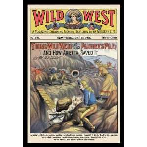 Wild West Weekly Young Wild West and his Partners Pile 12x18 Giclee 